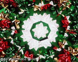 Christmas bows kaleidoscope pattern